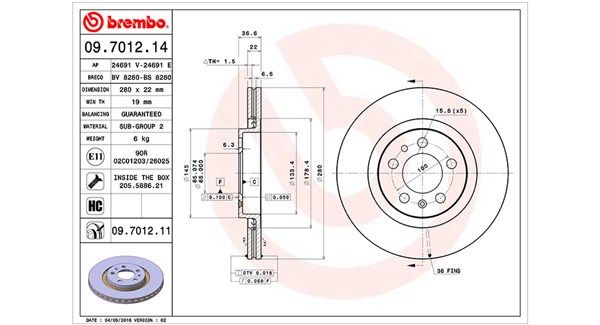 MAGNETI MARELLI Bremžu diski 360406049500